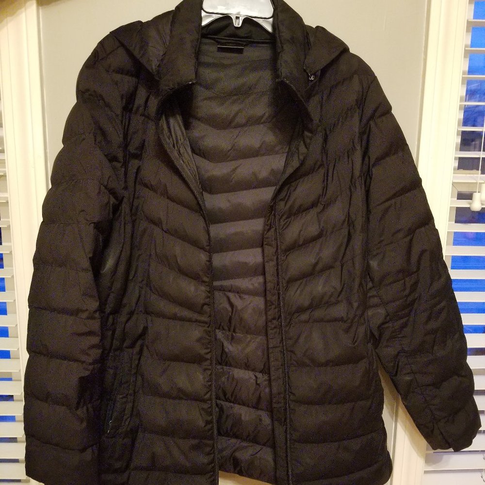 32 degrees Heat Black Lightweight Puffer Coat